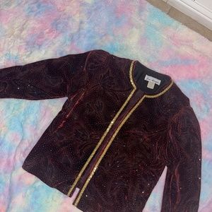 80s sequin glitter jacket